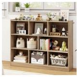 Wooden 9-Cube Storage Shelf Organizer