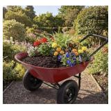 Poly Tray Steel Wheelbarrow with Dual Wheels