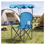 Navy Folding Beach Chair With Canopy