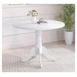 White Wooden Dining Table, Open Box