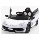 White Lamborghini Aventador SV Ride-On Car
