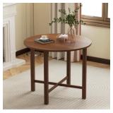 Round Drop Leaf Dining Table for Small Spaces