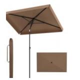 Square Brown Patio Umbrella with Cover