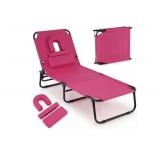 Pink Folding Lounge Chair With Face Hole