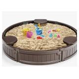 Round Plastic Patio Sandbox With Seats