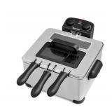 Stainless Steel Electric Deep Fryer with Baskets