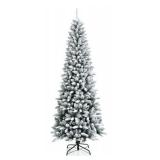 Flocked Artificial Christmas Tree with Stand
