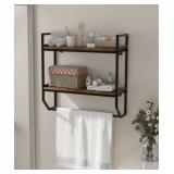 Metal and Wood Over the Toilet Shelf Unit