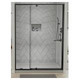 60" x 71" Frame Pivot Shower Door Enclosure