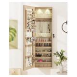 Wall Mount Jewelry Cabinet With Mirror