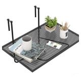 Black Metal Hanging Shelf Storage Tray