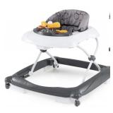 Gray and White Adjustable Baby Walker
