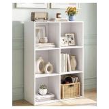 White 6-Cube Organizer Bookshelf Unit