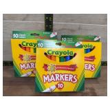 Crayola Markers 10-Pack, Classic Colors, 3 Sets