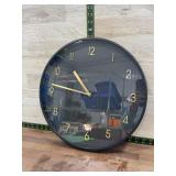 Black Wall Clock With Gold Numerals