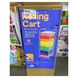 10-Drawer Rolling Cart with Metal Frame