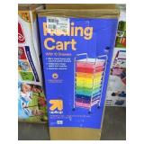 10-Drawer Rolling Cart with Metal Frame