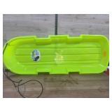Snow Shotgun Toboggan Sled Neon Green
