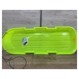 SnoTwin Toboggan Lime Green Snow Sled