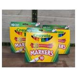 Crayola Markers 10 Classic Colors Packs x3