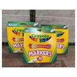 Crayola Markers 10-Count Classic Colors, 3 Pack