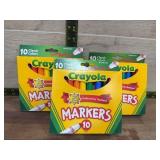 Crayola Markers 10 Count Broad Line 3 Packs