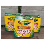 Crayola Broad Line Markers 10-Pack, Set of 3