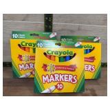 Crayola Broad Line Markers 10 Pack, 3 Boxes