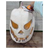 Ceramic Light-Up Pumpkin Halloween Decor