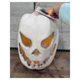 Lighted Ceramic Pumpkin Halloween Decor