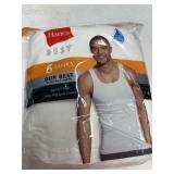 2x Hanes Best Tagless Cotton Tank 6-Pack Sets