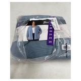 Blue Open Front Cardigan 2X