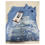 Womens XL Blue Graphic Tee with Truck Design