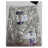 Rafaella Linen Blend Zebra Print Pants XXL