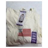 Cream Americana Tee XXL with Flag Graphic