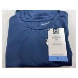Womens Cropped Tee Shirt Size L Blue