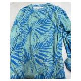 Salt Life SLX Blue Leaf Pattern Shirt M