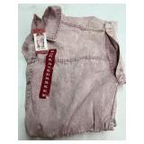 Steve Madden Pink denim romper XL