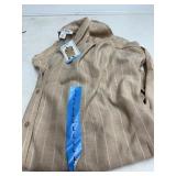 Nine West Beige Striped Shirt Dress, Large