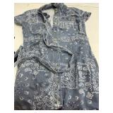 Xsmall Blue Bandana Print Short Sleeve Dress