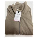 Zip-Front Tan Jacket Size Small