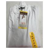 White Rib Knit Long Sleeve Bodysuit Medium