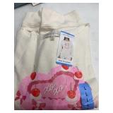 Cream V-Day Pullover with Cherry Cake Print