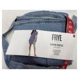 FRYE Light Wash Denim Dress Size XL