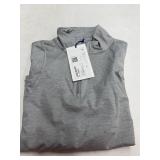 Gray Medium 1/4 Zip Pullover Shirt
