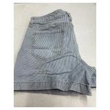 Striped Denim Shorts Size 10