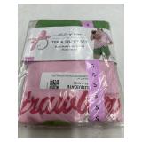 Strawberry Print Tee and Fleece Short Set S
