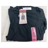 Black Ribbed Long Sleeve Bodysuit, Small