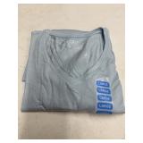 HUE Light Blue V-Neck T-Shirt, Large