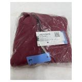 Womens Large Burgundy Half Zip Pullover